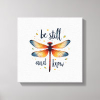 Be still and know Floral Dragonfly Christian Summe