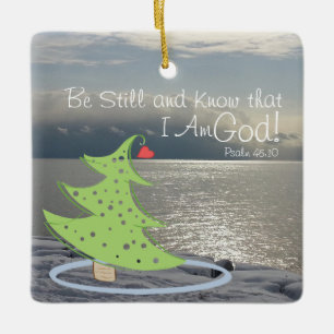 Be Still and Know God Personalised Christmas Ceramic Tree Decoration