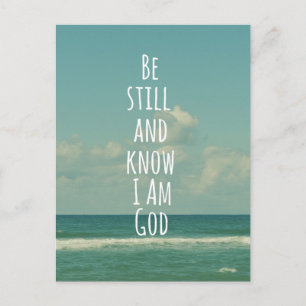 Be still and Know I am God Bible Verse Postcard