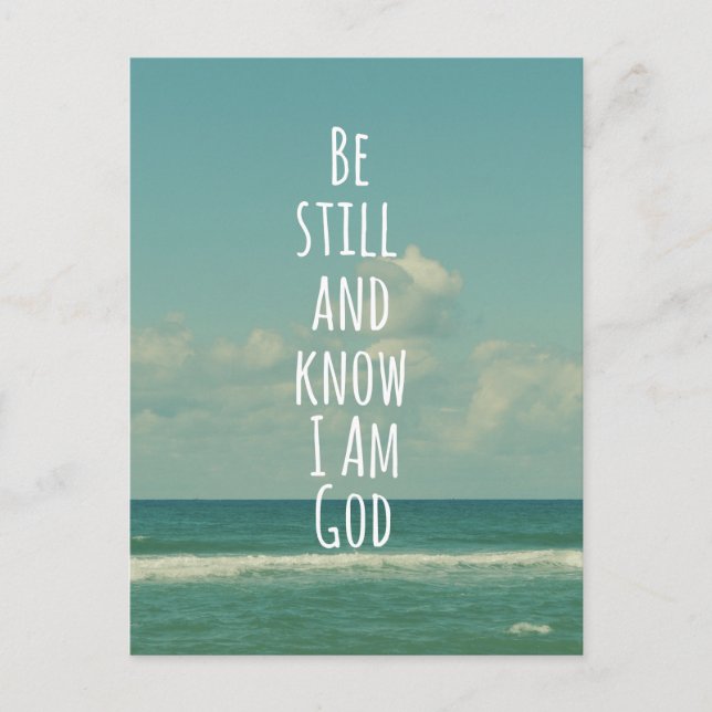 Be still and Know I am God Bible Verse Postcard (Front)