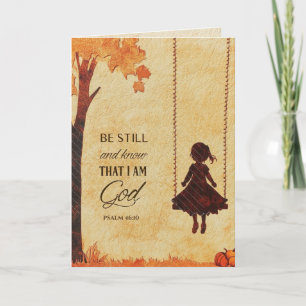Be Still and Know I Am God Bible Verse Psalm 46:10 Card