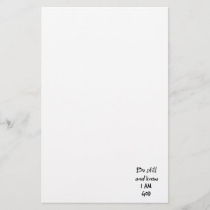 Be Still and Know I am God Bible Verse Stationery
