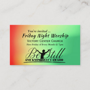Be Still and Know I Am GOD Church Event Flier Business Card