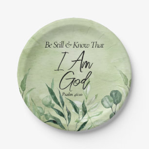 Be Still and Know I Am GOD Paper Plate