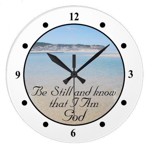 Image of Be Still and Know I AM GOD Scripture Psalm 46:10 Large Clock