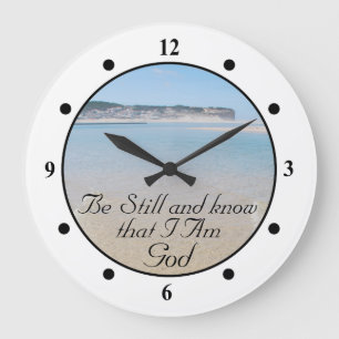 Be Still and Know I AM GOD Scripture Psalm 46:10 Large Clock