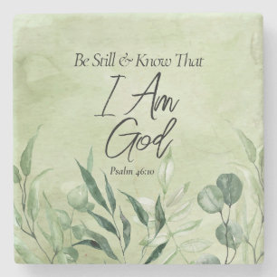 Be Still and Know I Am GOD Stone Coaster