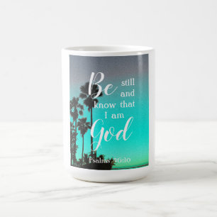 Be Still And Know   Modern Florida Christian Gift Coffee Mug