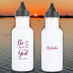Be Still And Know   Personalised Name Faith Gift 532 Ml Water Bottle