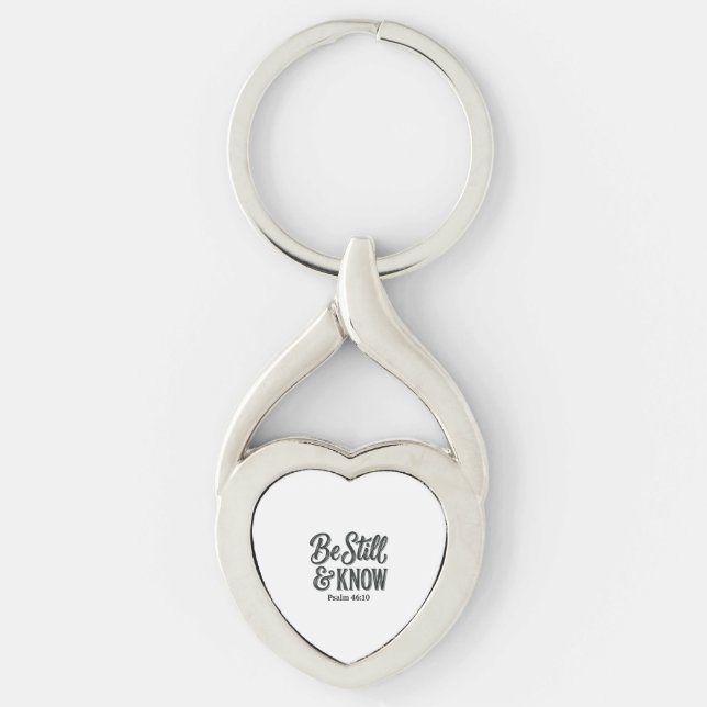Be Still And Know Psalm 46_10 Christian Shirt Desi Key Ring (Front)