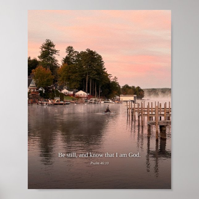 Be Still and Know — Psalm 46:10 Scripture Art Poster (Front)
