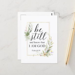 Be Still and Know that I am God Bible Christian Postcard