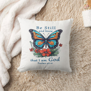 Be still and know that I am God Bible Verse Cushion