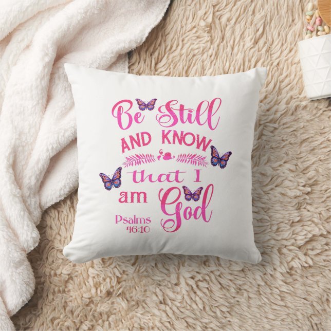 Be still and know that I am God Bible Verse Cushion (Blanket)