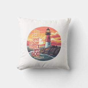 Be still and know that I am God Bible Verse Cushion