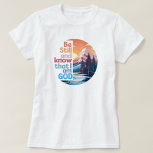 Be still and know that I am God Bible Verse T-Shirt