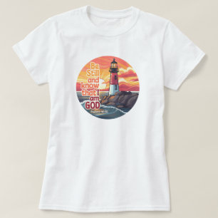 Be still and know that I am God Bible Verse T-Shirt