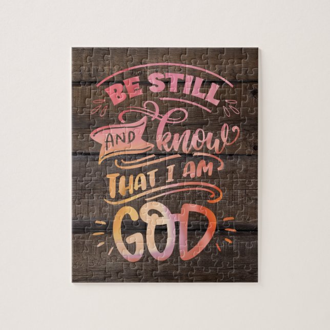 Be Still and Know that I am God Christian Bible Jigsaw Puzzle (Vertical)