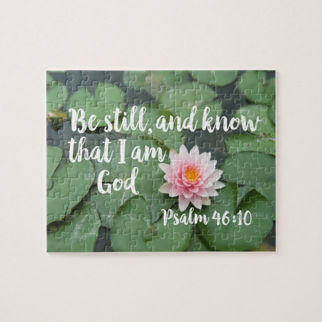 Be Still and Know that I am God Christian Bible Jigsaw Puzzle (Horizontal)