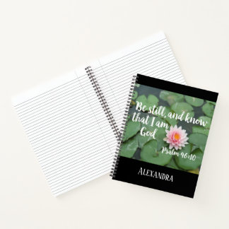 Be Still and Know that I am God Christian Bible Notebook