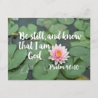 Be Still and Know that I am God Christian Bible Postcard