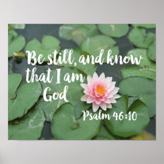 Be Still and Know that I am God Christian Bible Poster