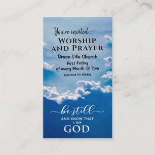 Be still and know that I Am God Church Event Flyer Business Card