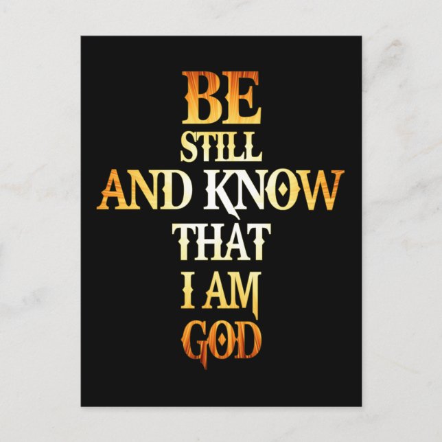 Be Still And Know That I Am God Gift For Christian Postcard (Front)