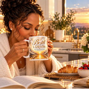 Be Still And Know That I Am God Psalm 46 10 Large Coffee Mug