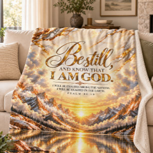 Be Still And Know That I Am God Psalm 46 10 Sherpa Blanket