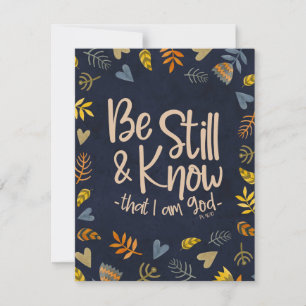 Be Still And Know That I Am God Religious Postcard