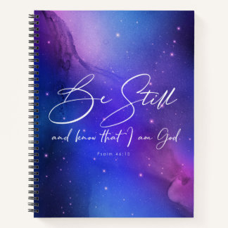 Be Still and Know Watercolor Bible Verse Christian Notebook