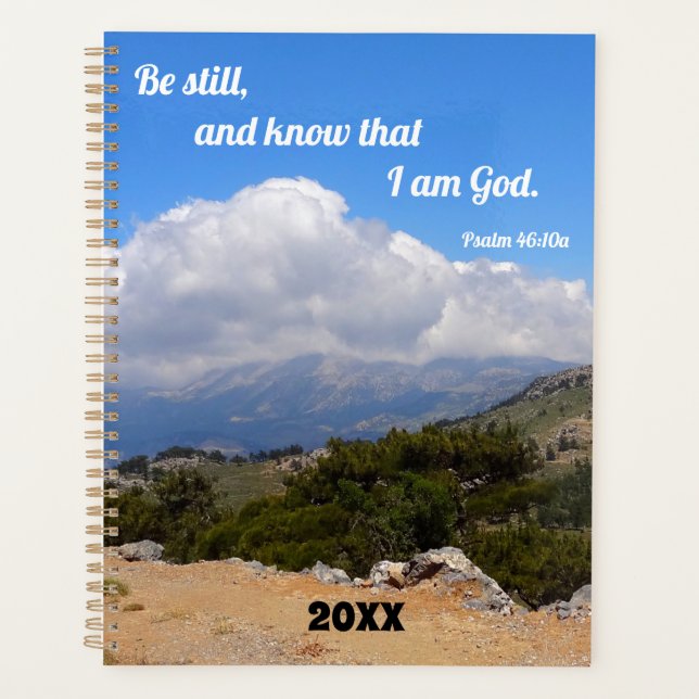 Be Still Christian Psalm 46:10 Bible Verse Planner (Front)
