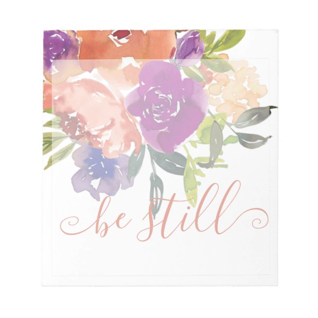Be still floral  notepad (Front)