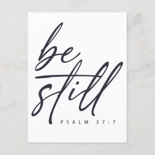 Be Still God Loves Jesus Saves Christian Church Holiday Postcard