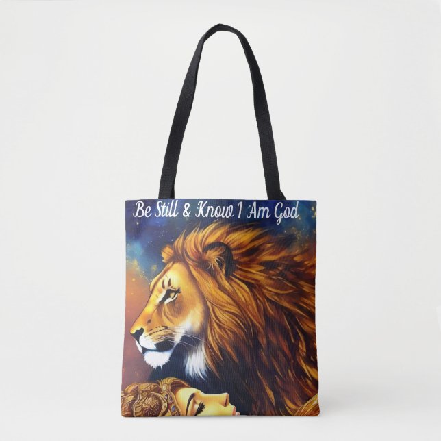 Be Still & Know I am God Shoulder Tote (Front)