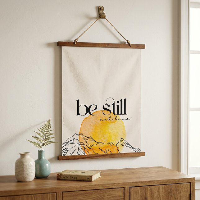 Be still & Know Inspirational Tapestry Off-White (Creator Uploaded)