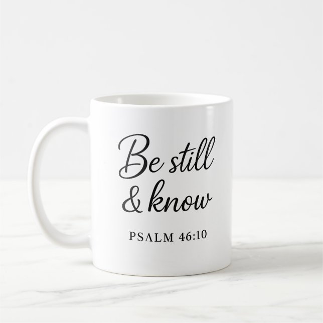 Be Still & Know – Psalm 46:10 Scripture Mug (Left)