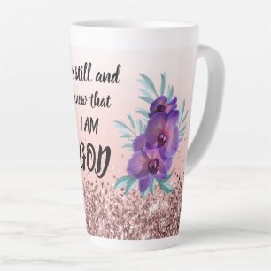 Be Still & Know That I Am God - Floral Latte Mug
