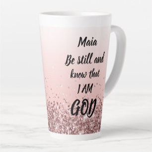 Be Still & Know That I Am God - Template Latte Mug