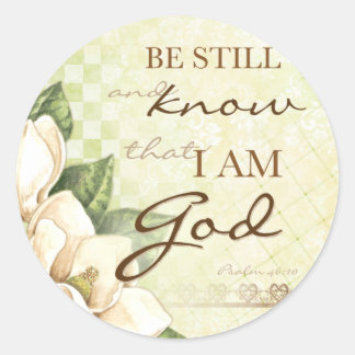 Be Still... Magnolia Round Stickers