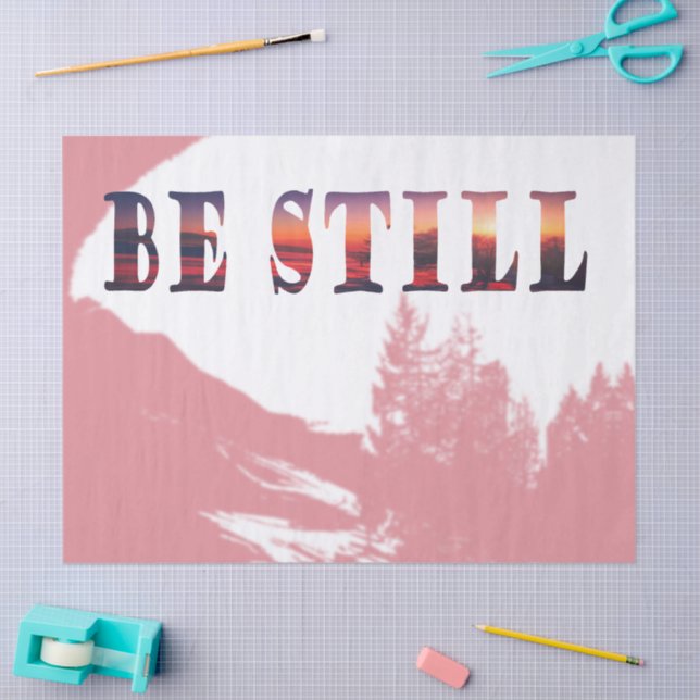 Be Still Mountain Sunrise  Tissue Paper (Craft)