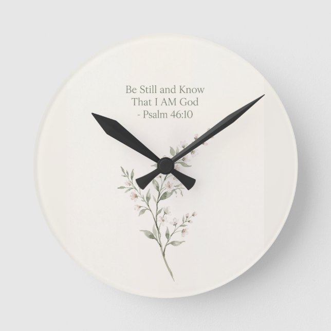 Be Still Phone Case Round Clock (Front)