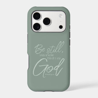 Be Still Psalm 46:10 Modern Scripture Sage Green