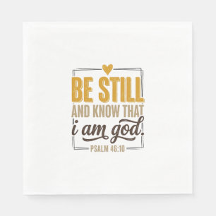 Be Still Psalm 46_10 Vintage Christian Shirt Desig Napkin