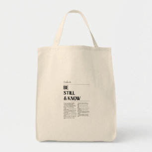 Be Still Psalm 46 Faith Grocery Bag