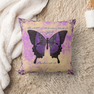 Be Still Scripture Psalm 46:10 Inspirational Cushion