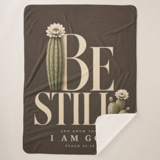 BE STILL | Walnut | Psalm 46:10 Sherpa Blanket