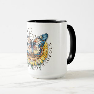 Be strong and courageous bible quote mug