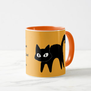 Be Strong and Courageous Black Cat Mug